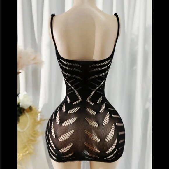 Black Fishnet Dress Beach Cover - Picture 5 of 7